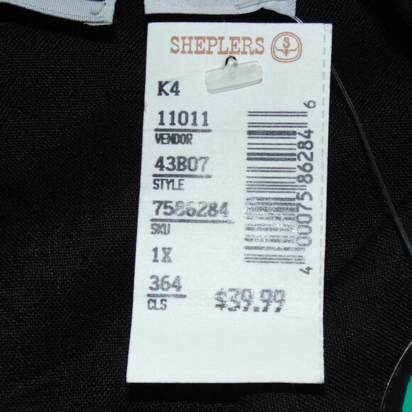 new ADOBE ROSE Shirt, 1X, Horse Embroidery, Snap Front, Black, Long sleeves - Picture 14 of 16